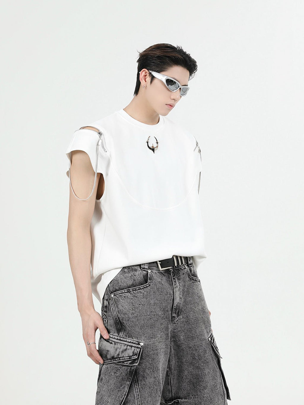 ArguE CulturE Zipper Metal Trim Vest - COPPING THREADS - ArguE CulturE