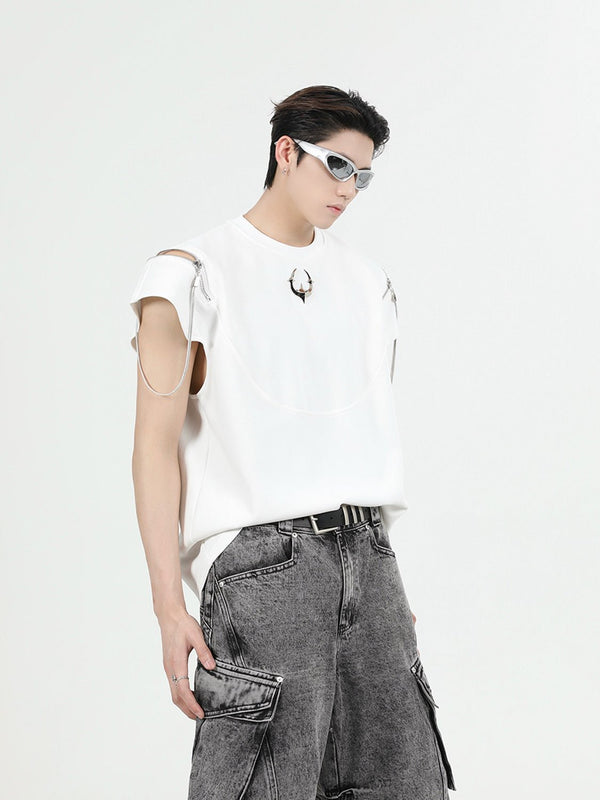 ArguE CulturE Zipper Metal Trim Vest - COPPING THREADS - ArguE CulturE