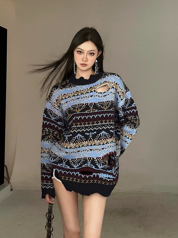 Autumn Knitted Versatile Sweater - COPPING THREADS - CT Select
