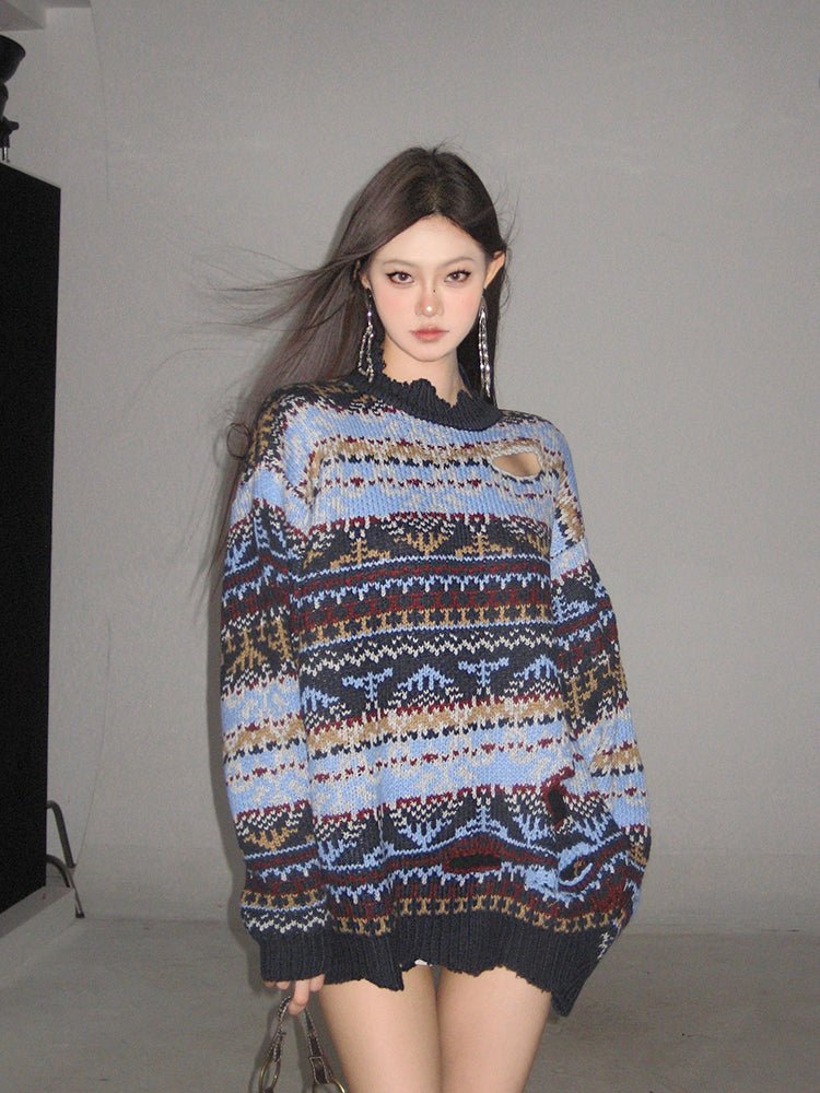 Autumn Knitted Versatile Sweater - COPPING THREADS - CT Select