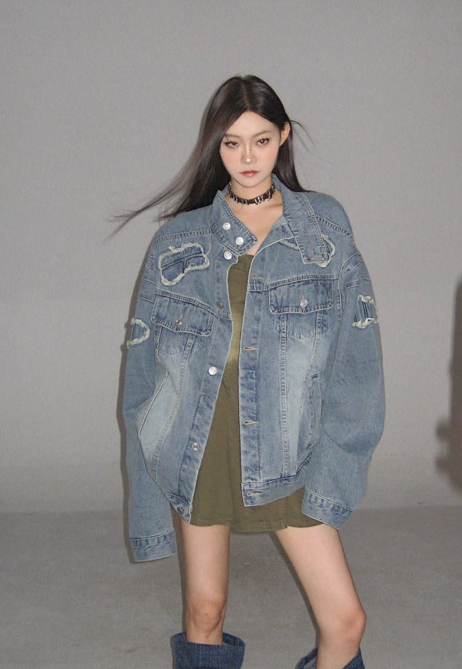 Vintage Raw Edge Denim Jacket