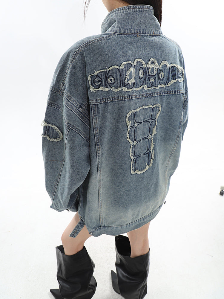 Vintage Raw Edge Denim Jacket