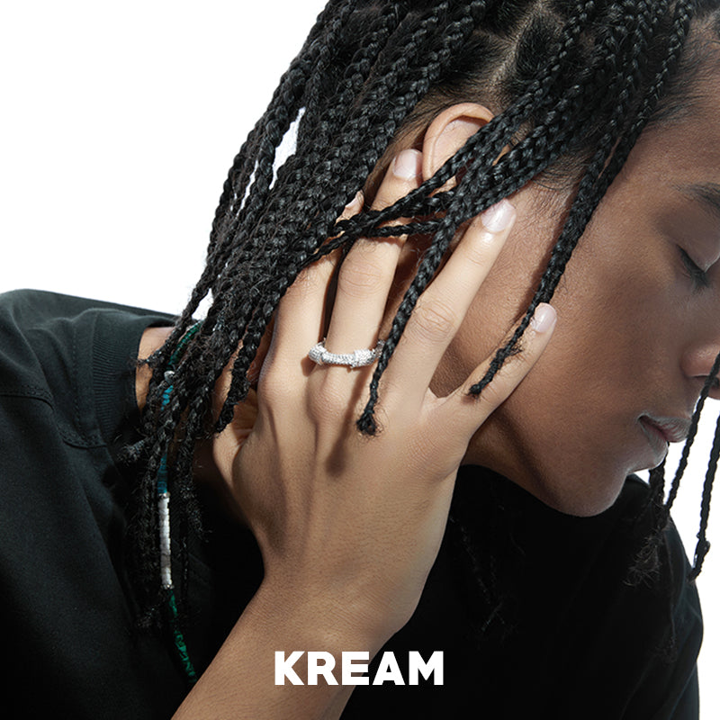 KREAM オリジナル アイス ソーンズ リング フルダイヤモンド ソーンズ リング