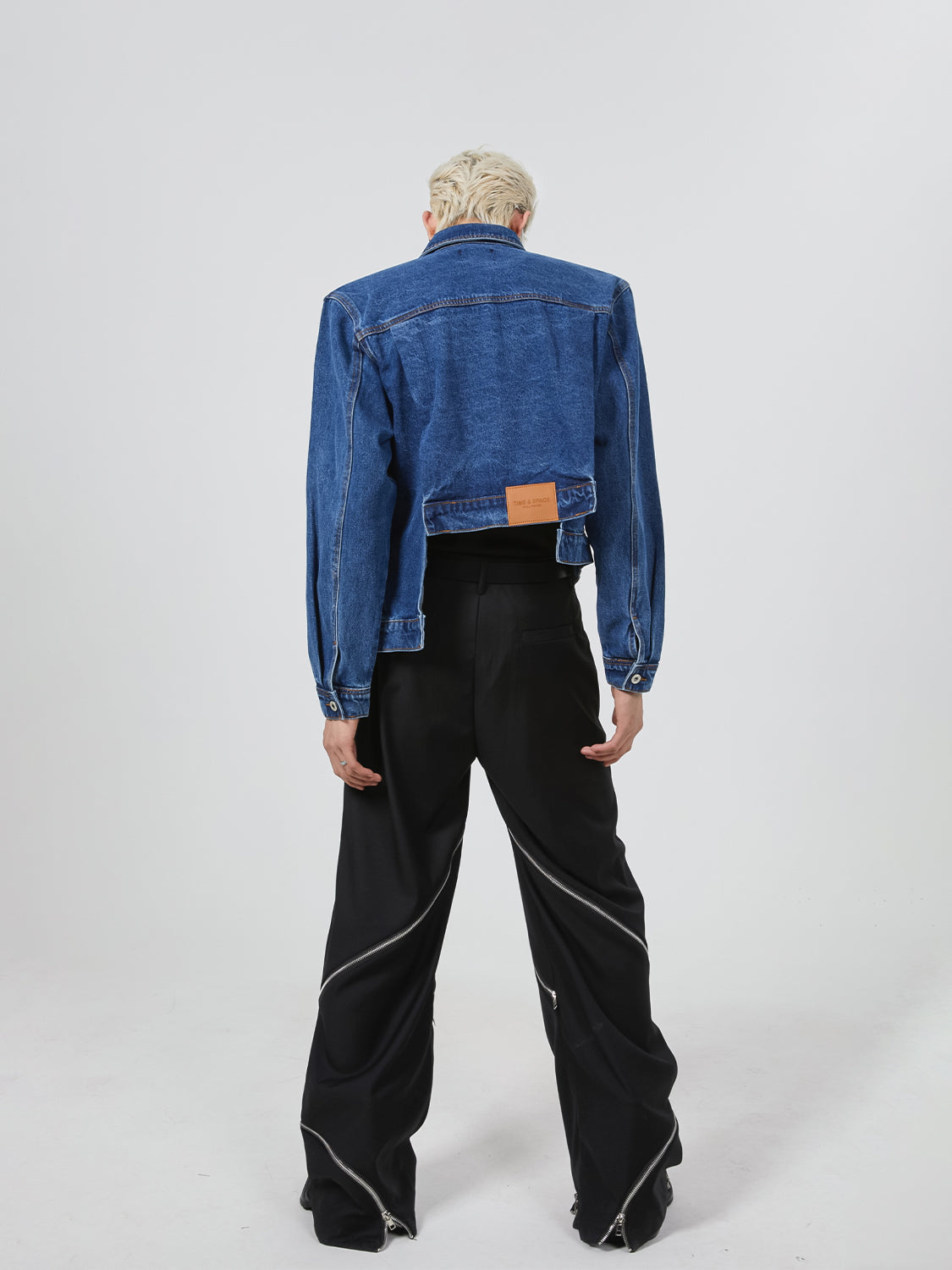 Irregular Shoulder Pad Denim Jacket