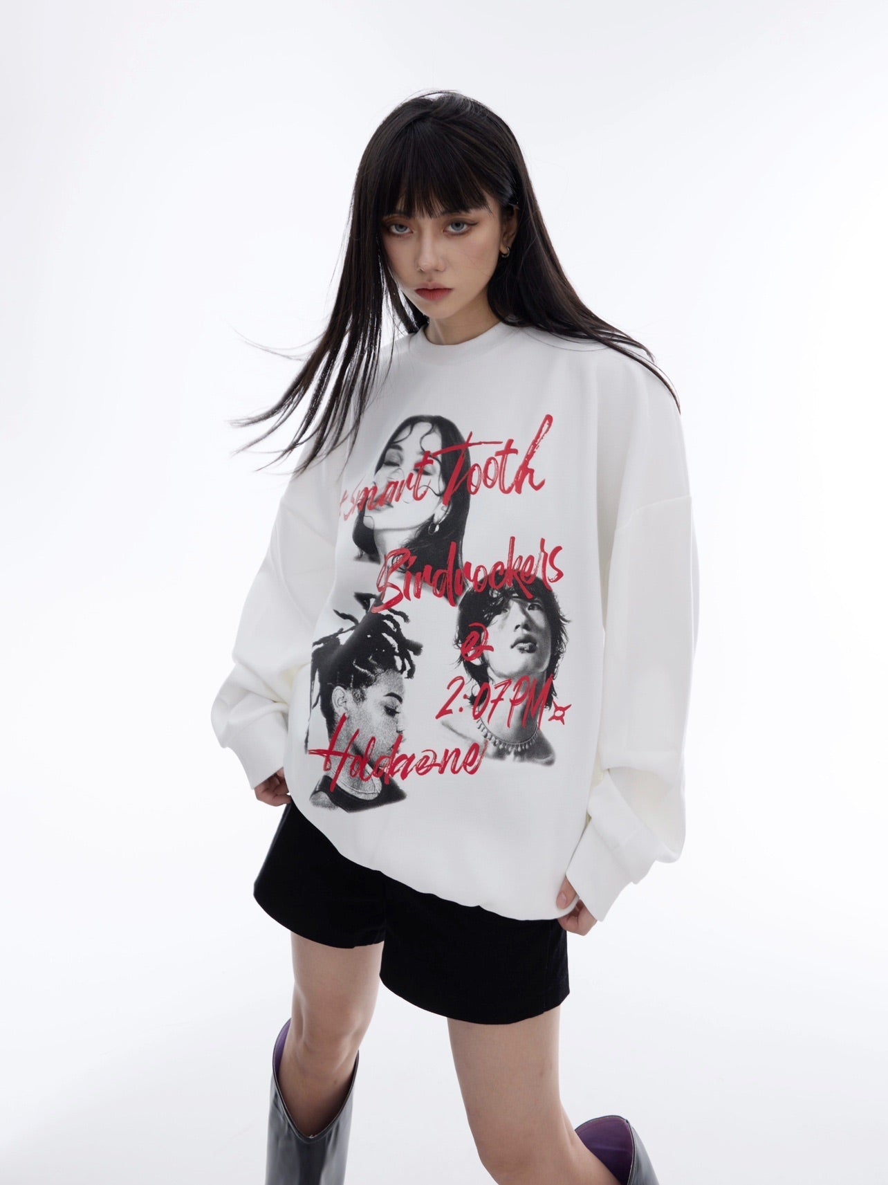 Printed Loose Sweatshirt