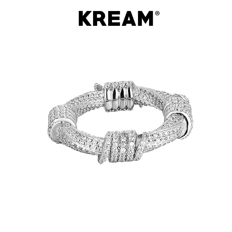 KREAM オリジナル アイス ソーンズ リング フルダイヤモンド ソーンズ リング