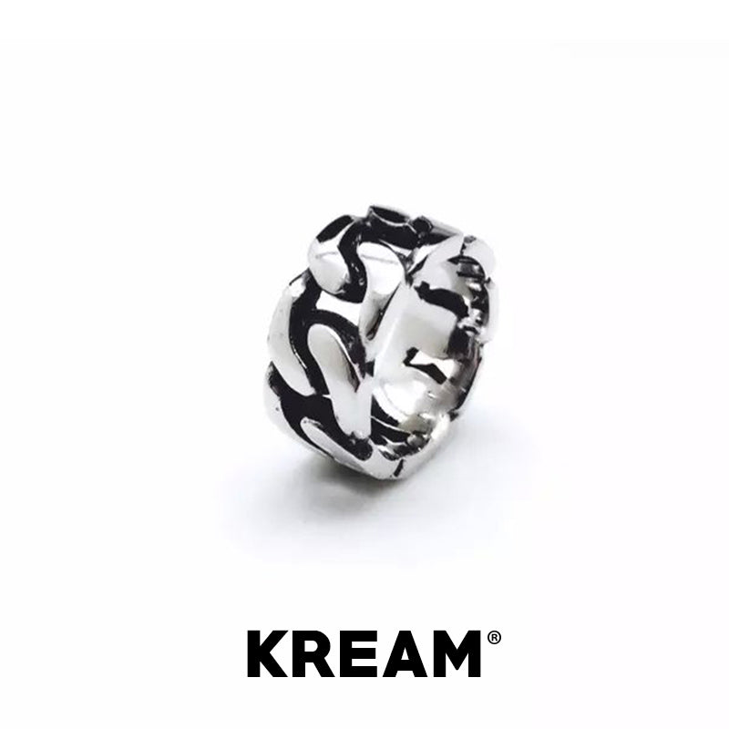 KREAM 18K gold-plated ring vintage twisted chain ring