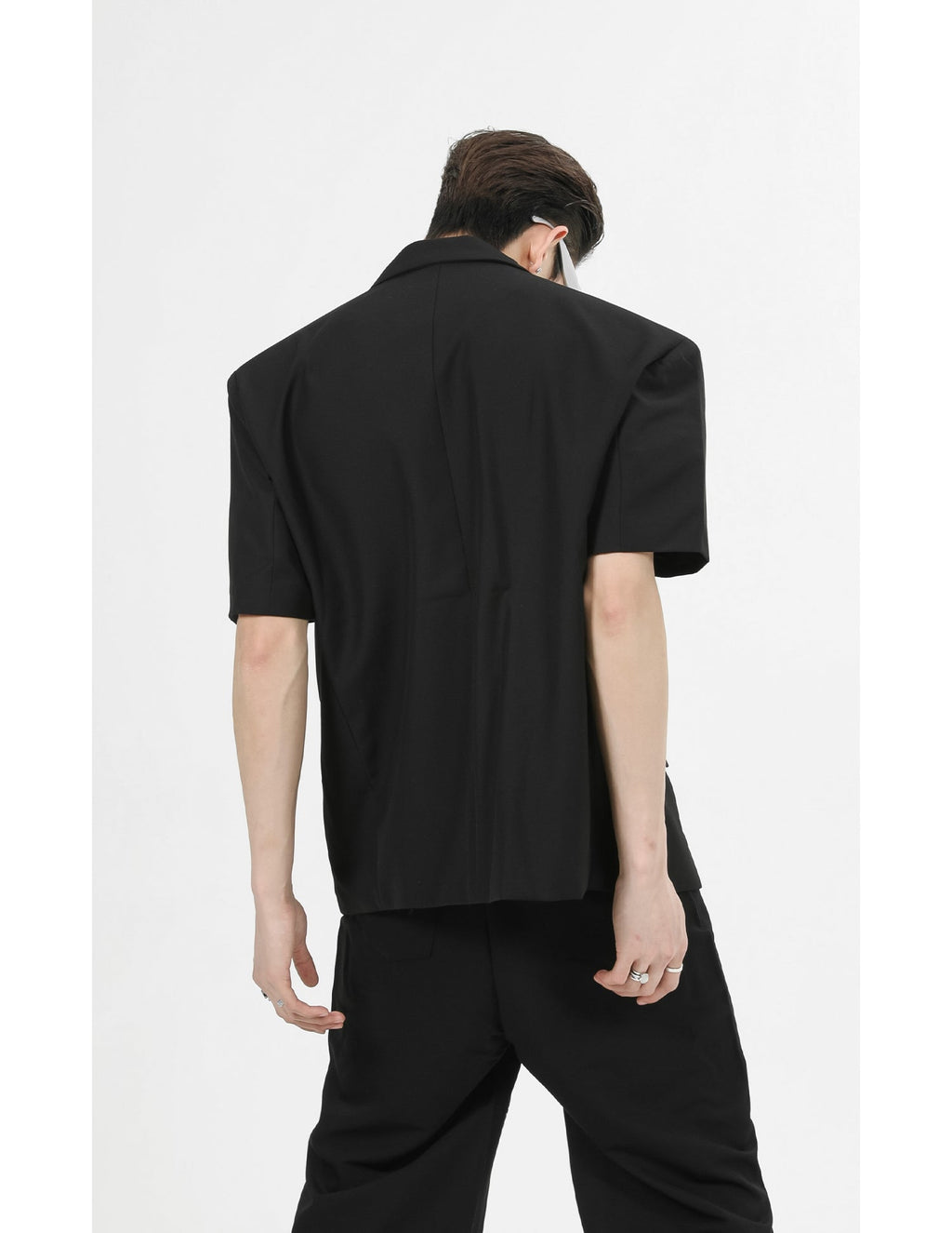 Contrast Shoulder Pad PU Leather Jacket - COPPING THREADS - CT Select