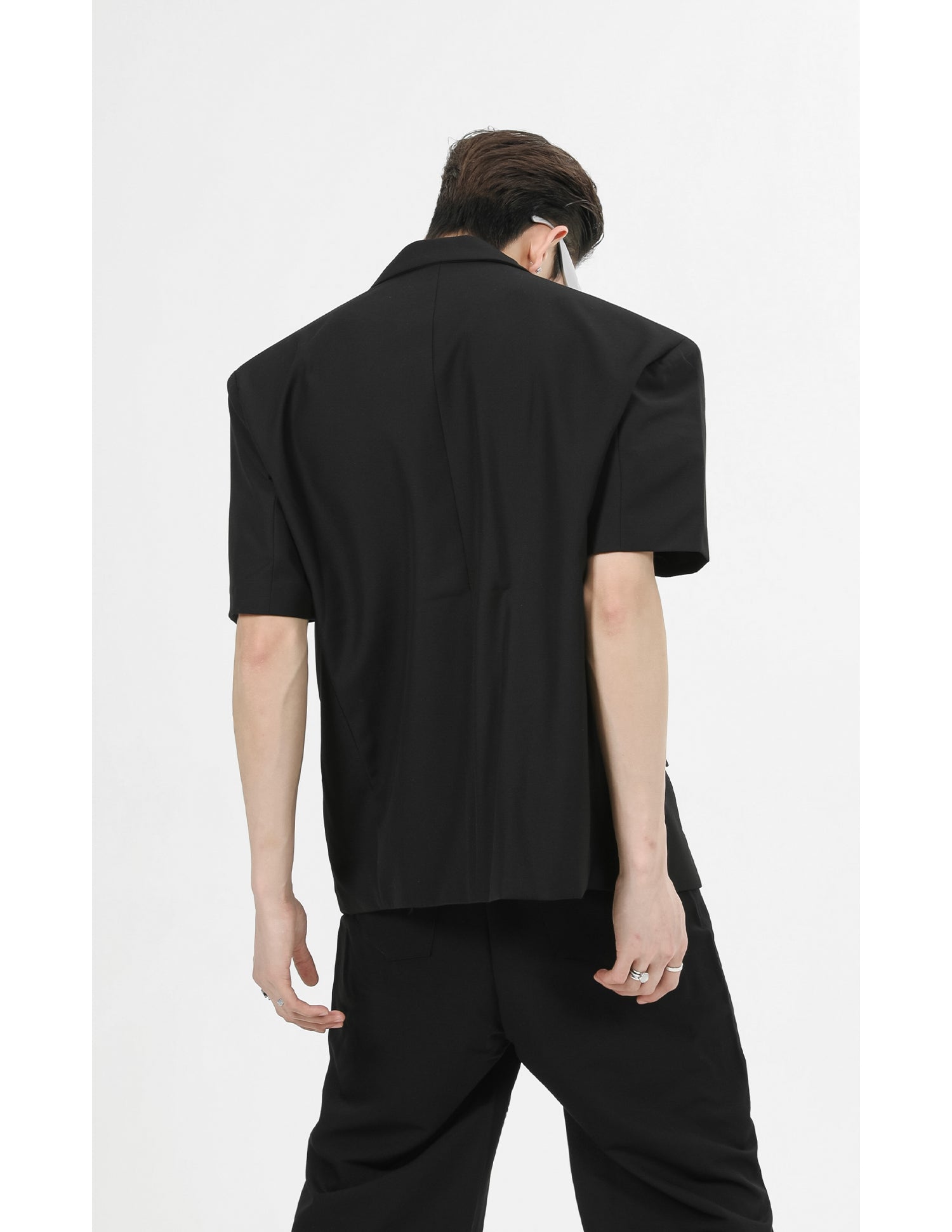 Contrast Shoulder Pad PU Leather Jacket - COPPING THREADS - CT Select