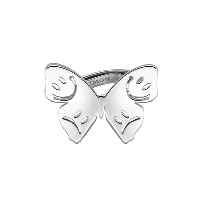 LURS Four Faces Butterfly Ring