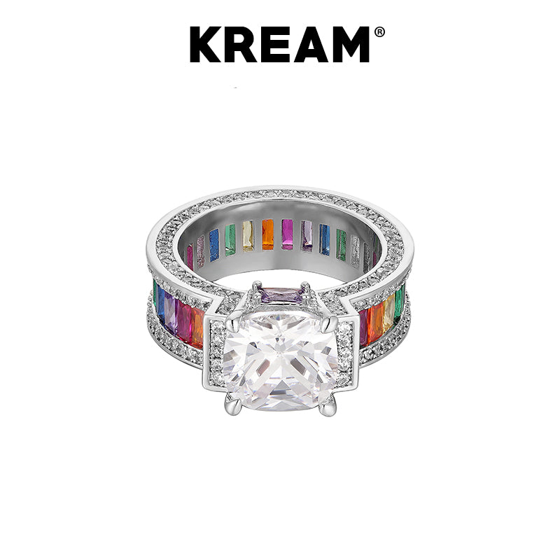 KREAM イリデッセント バゲット ダイヤモンド リング