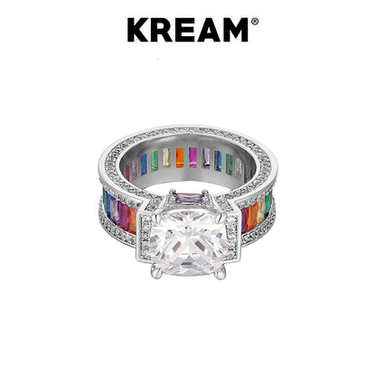 KREAM イリデッセント バゲット ダイヤモンド リング