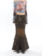 Denim Detachable Fishtail Skirt - COPPING THREADS - CT Select