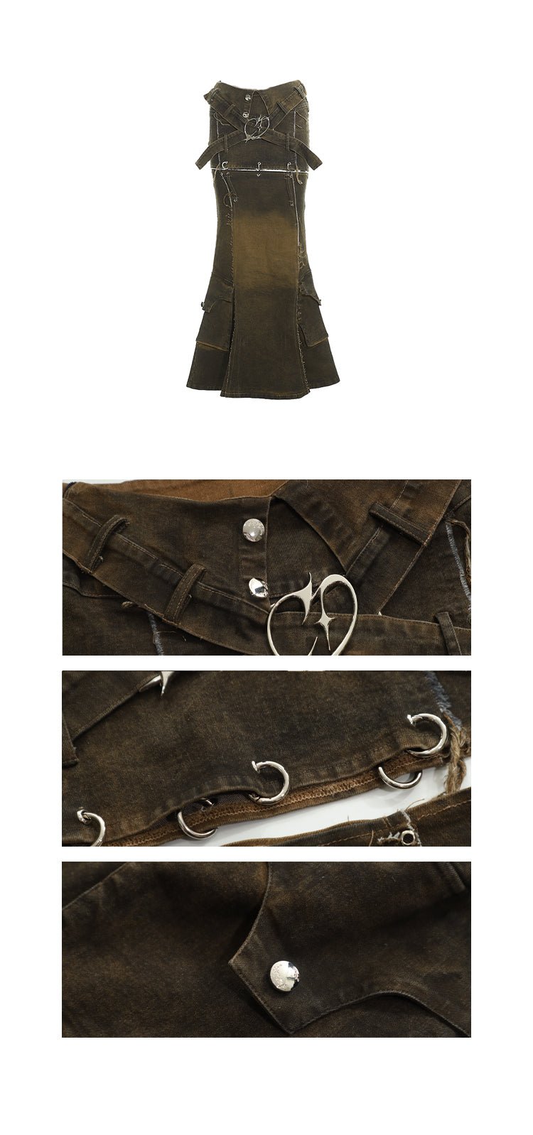 Denim Detachable Fishtail Skirt - COPPING THREADS - CT Select