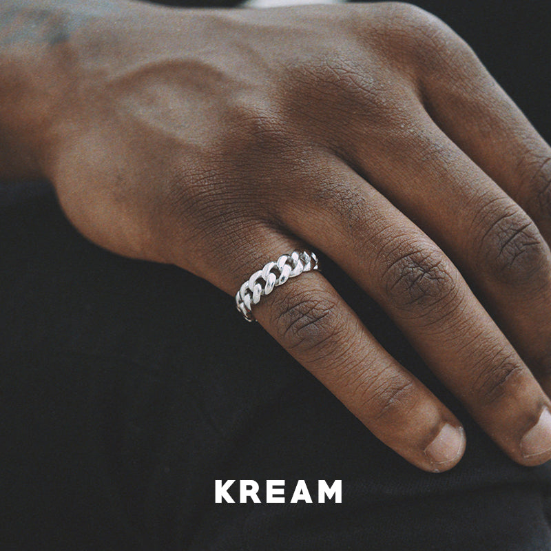 KREAM S925 Sterling Silver CUBAN RING