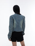 Embroidered Washed Denim Jacket - COPPING THREADS - CT Select