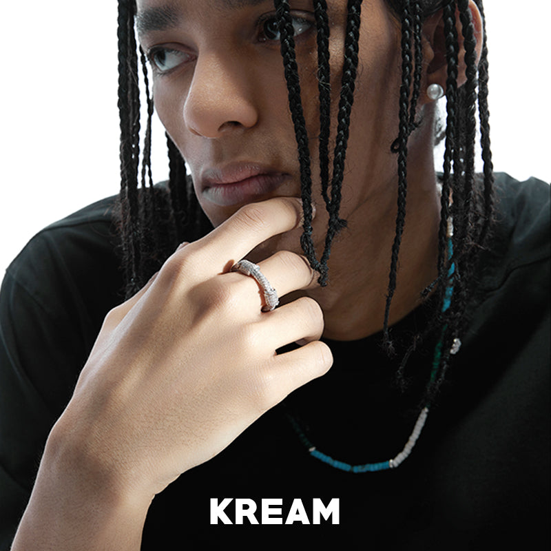 KREAM オリジナル アイス ソーンズ リング フルダイヤモンド ソーンズ リング