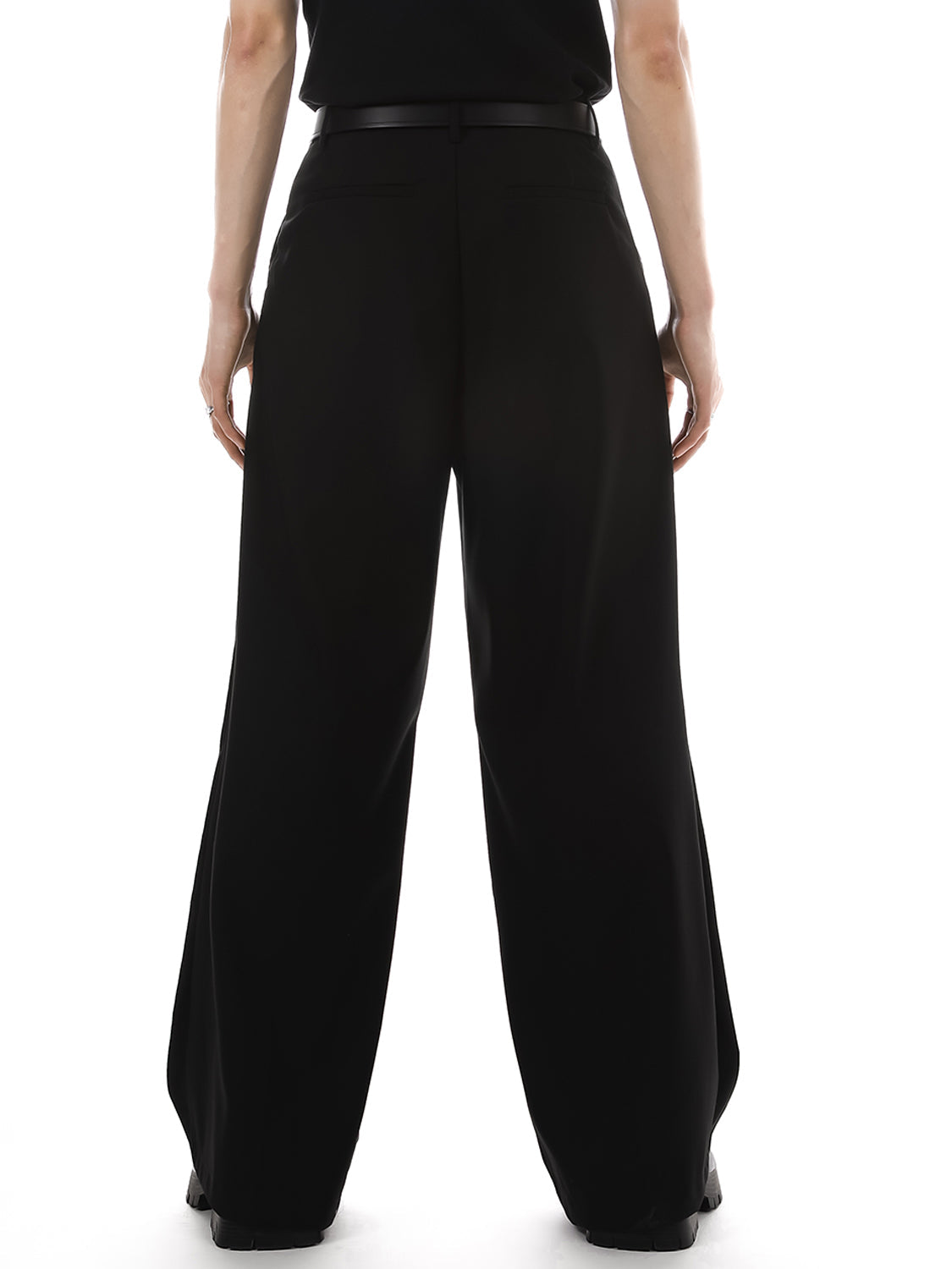 Metal Trim Straight Leg Trousers