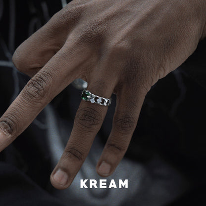 KREAM S925 Sterling Silver Vintage Zirconia Ring