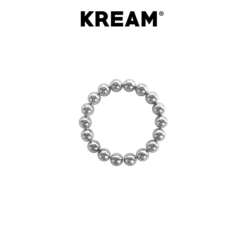 KREAM S925 Sterling Silver Round Bead Chain Ring