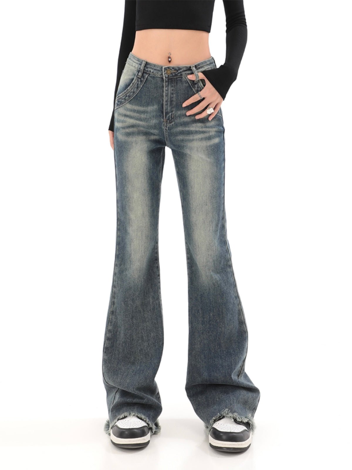 High Waist Raw Edge Denim - COPPING THREADS - CT Select Main image