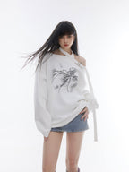Hollow Off Shoulder Sweatshirt - COPPING THREADS - CT Select