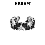 KREAM Diamond Heart Open End Ring - Size Adjustable - COPPING THREADS - KREAM