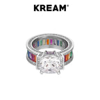 KREAM Iridescent Baguette Diamond Ring - COPPING THREADS - KREAM
