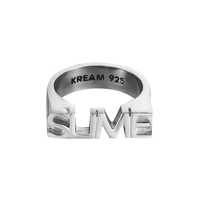 KREAM Original Sterling Silver SLIME Monogram Ring - COPPING THREADS - KREAM