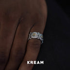 KREAM S925 daisy ring sterling silver daisy ring size adjustable - COPPING THREADS - KREAM