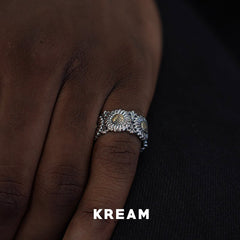 KREAM S925 daisy ring sterling silver daisy ring size adjustable - COPPING THREADS - KREAM