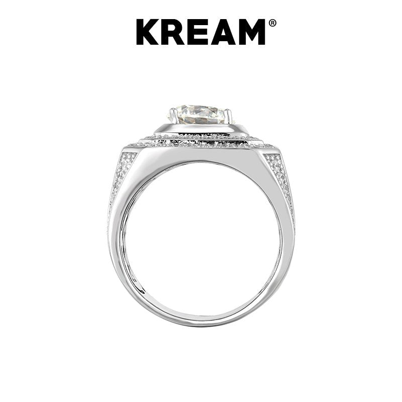 KREAM S925 Sterling Silver High Carbon Diamond Ring - COPPING THREADS - KREAM