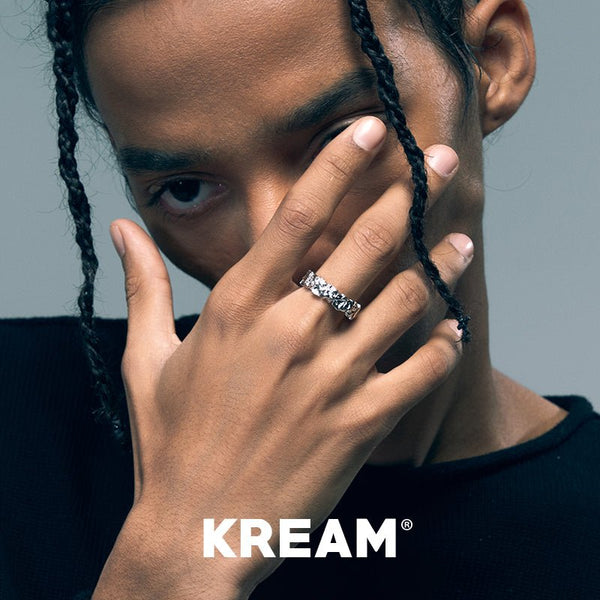 KREAM S925 Sterling Silver Irregular Simple Hammered Open End Ring - COPPING THREADS - KREAM