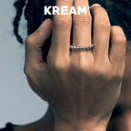 KREAM S925 Sterling Silver Round Bead Chain Ring - COPPING THREADS - KREAM