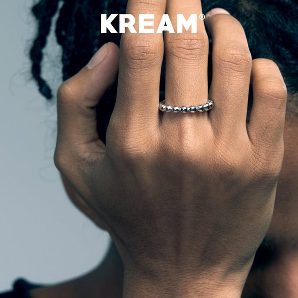KREAM S925 Sterling Silver Round Bead Chain Ring - COPPING THREADS - KREAM