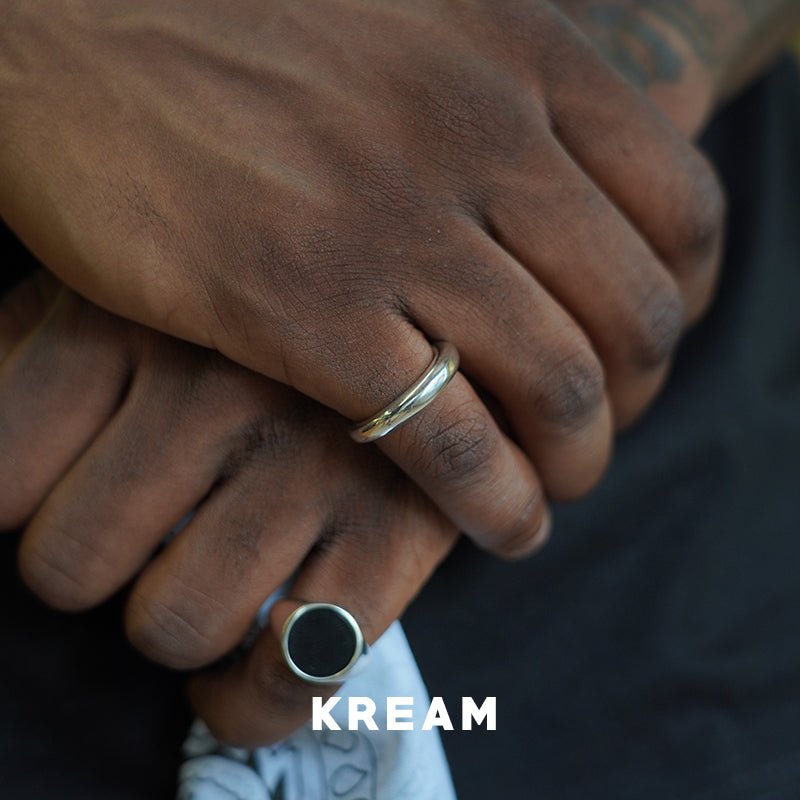 KREAM S925 Sterling Silver Simple Peplum Glossy Ring - COPPING THREADS - KREAM Hauptbild