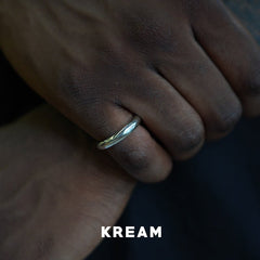 KREAM S925 Sterling Silver Simple Peplum Glossy Ring - COPPING THREADS - KREAM
