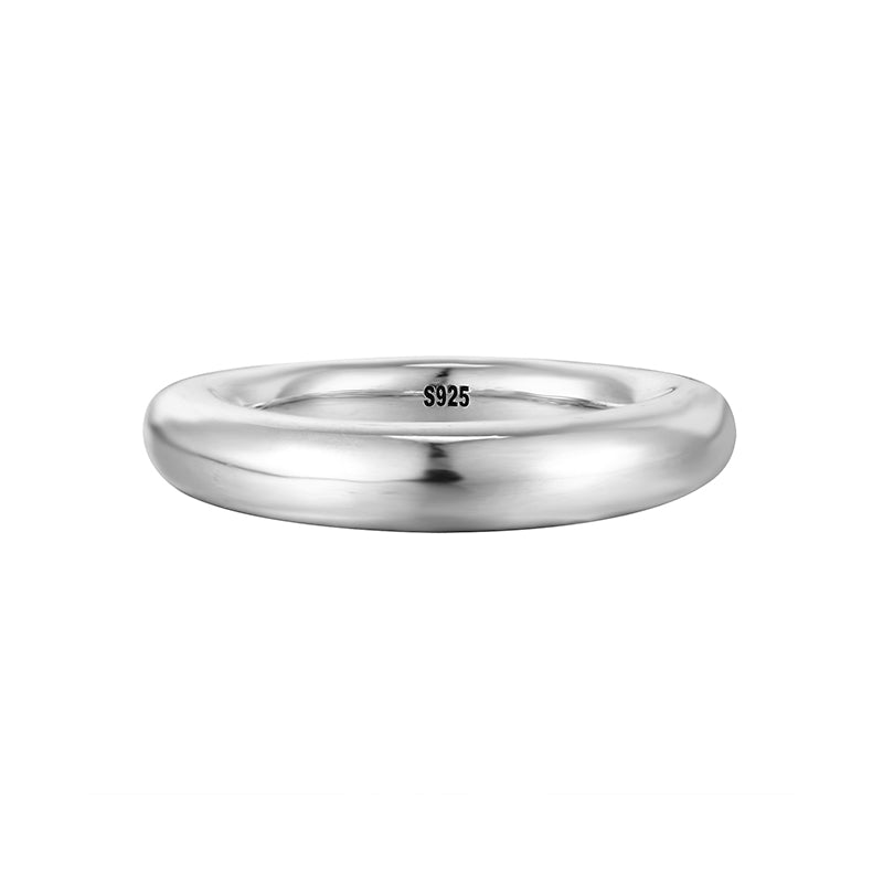 KREAM S925 Sterling Silver Simple Peplum Glossy Ring - COPPING THREADS - KREAM