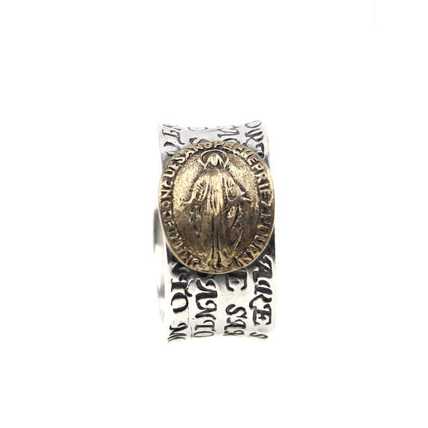 KREAM s925 vintage virgin mary ring sterling silver vintage ring - COPPING THREADS - KREAM