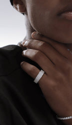KREAMS925 VINTAGE ICE RING Vintage Full Diamond Ring in Sterling Silver - COPPING THREADS - KREAM