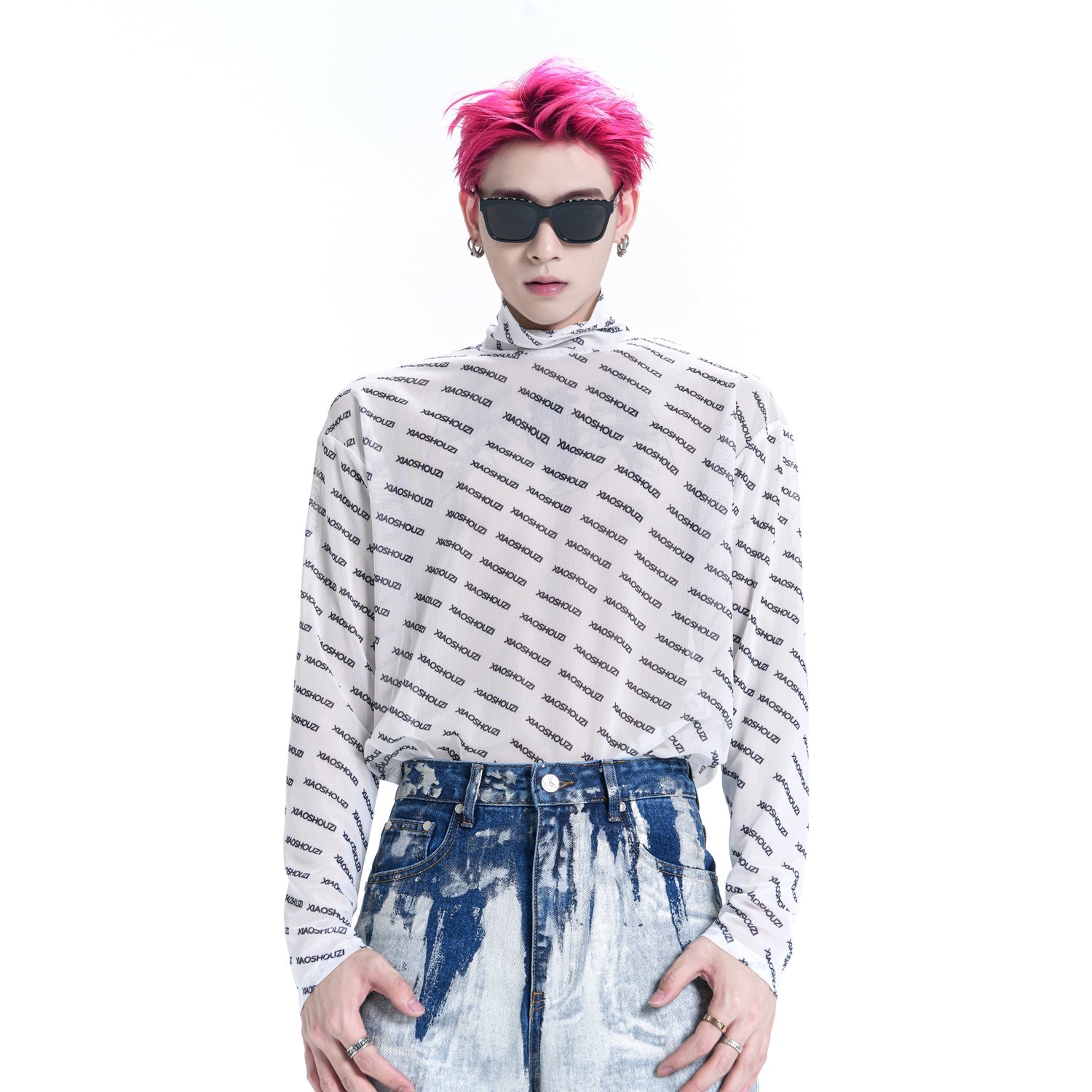 Letter Printing Ice Silk Long Sleeve Tee - COPPING THREADS - CT Select