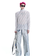 Letter Printing Ice Silk Long Sleeve Tee - COPPING THREADS - CT Select