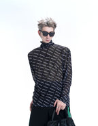 Letter Printing Ice Silk Long Sleeve Tee - COPPING THREADS - CT Select