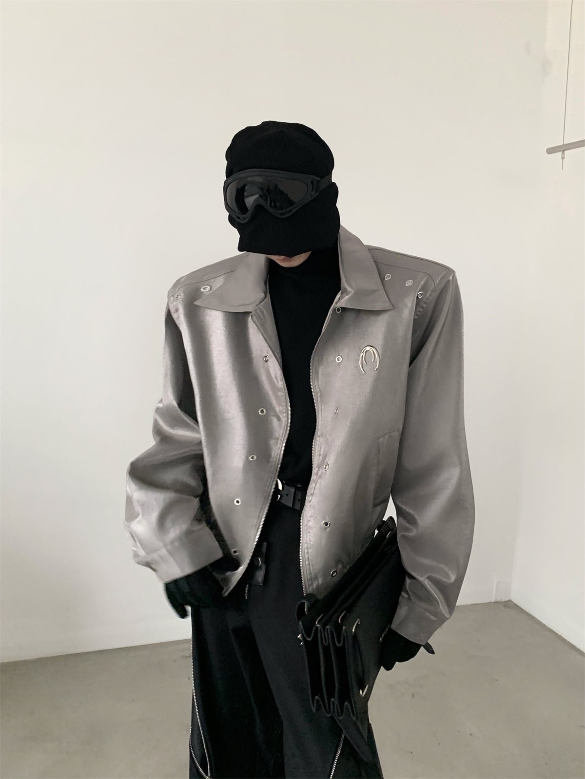 Liquid Shoulder Pad Lapel Jacket Secondary image