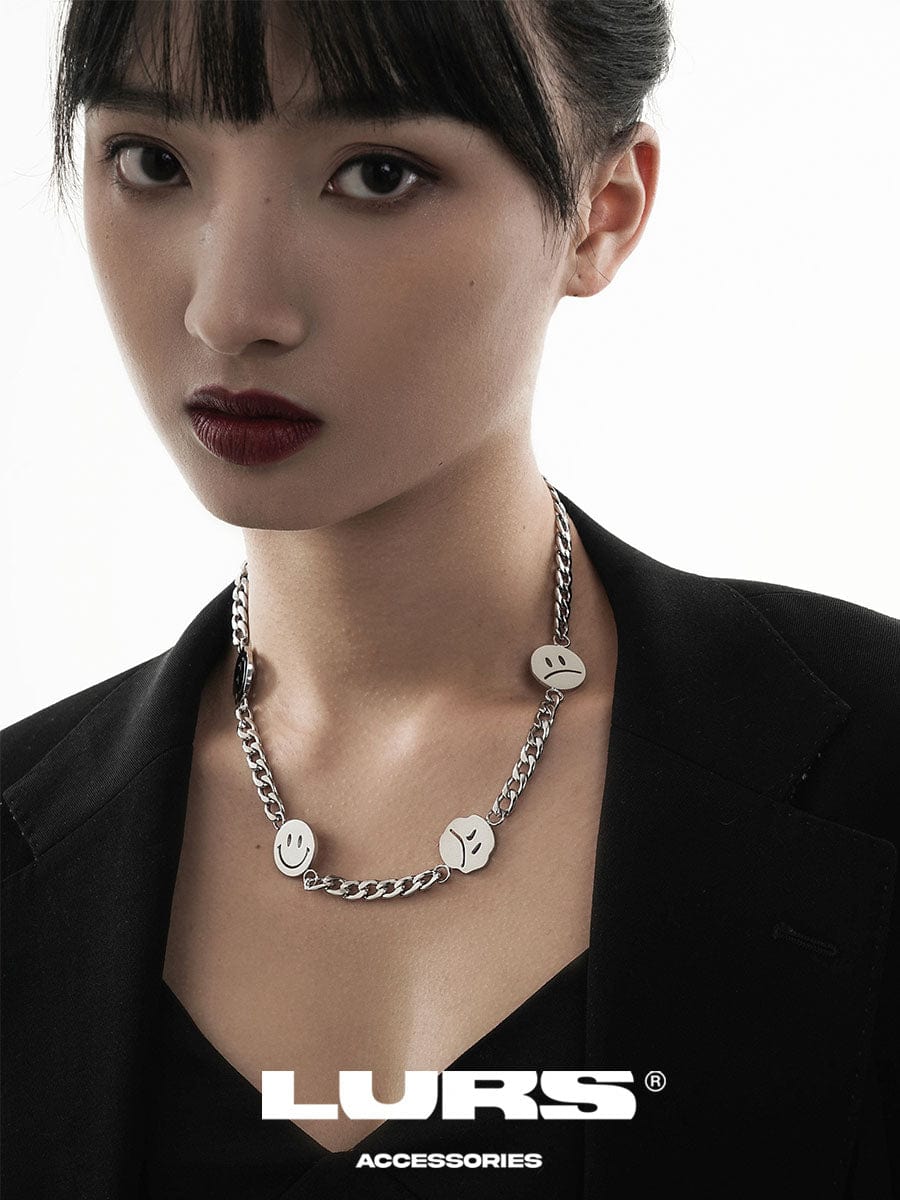 LURS Four Faces Emoji Necklace - COPPING THREADS - LURS