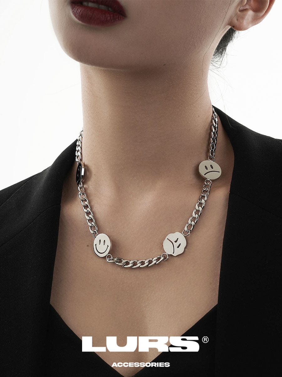 LURS Four Faces Emoji Necklace - COPPING THREADS - LURS
