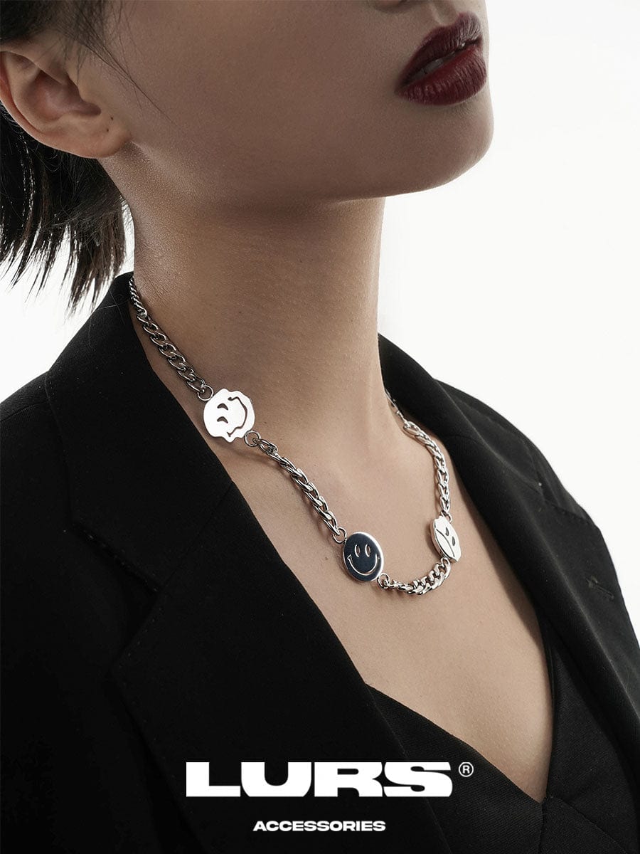 LURS Four Faces Emoji Necklace - COPPING THREADS - LURS