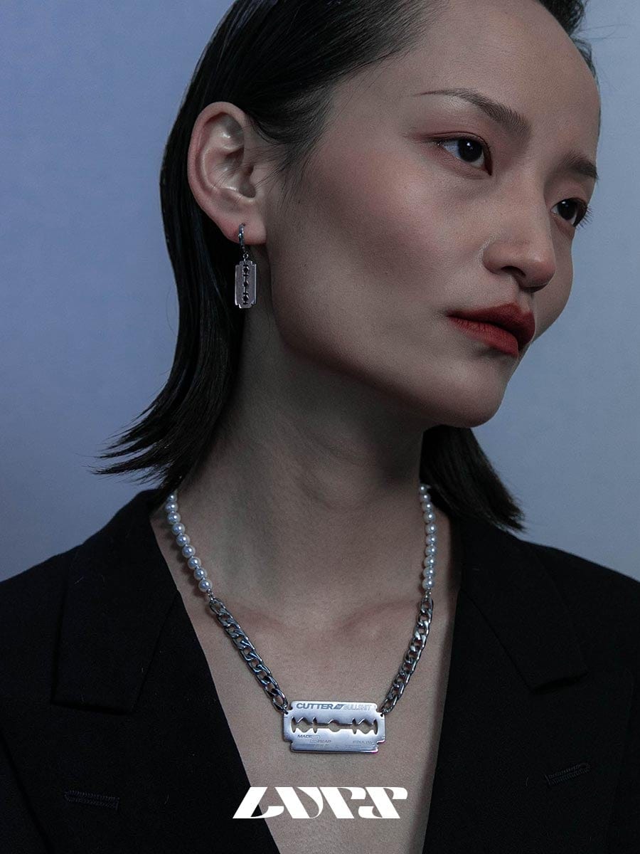 LURS 진주 &amp; 면도날 목걸이  서브 이미지