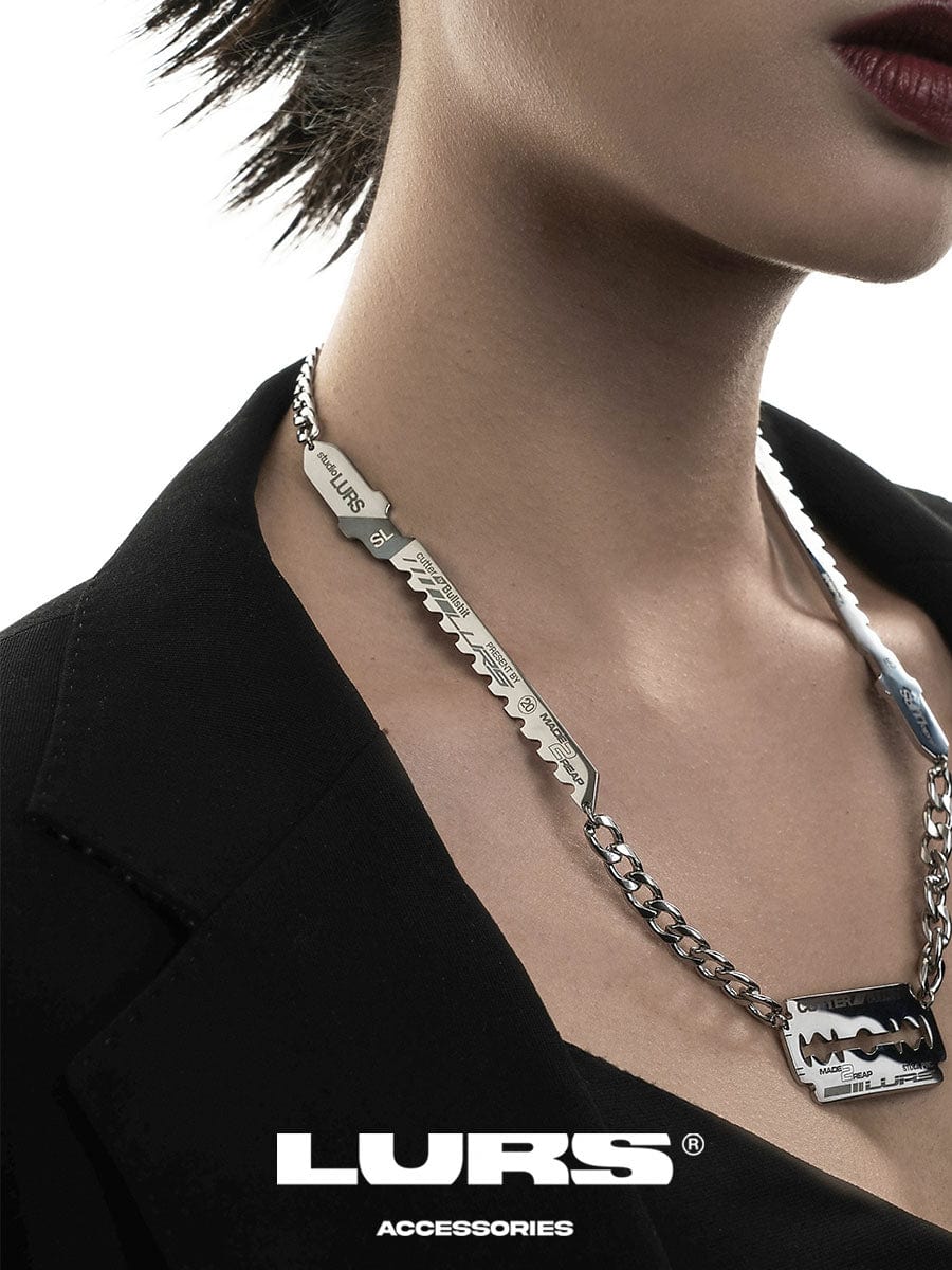 LURS Shaving Blade & Saw Blade Necklace - COPPING THREADS - LURS