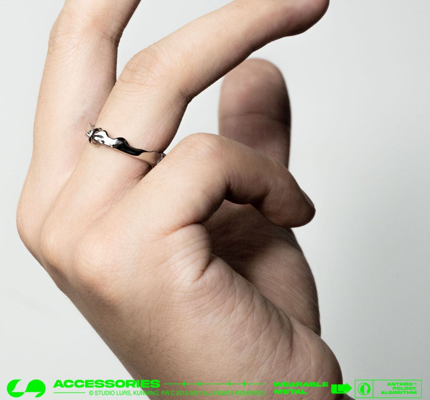 LURS Three Loops Irregular Mercury Ring - COPPING THREADS - LURS